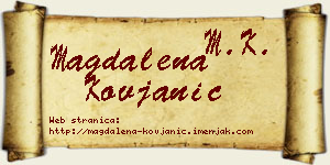Magdalena Kovjanić vizit kartica